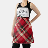 Classic Tartan Kariert Frohe Weihnachten Custom Sc Schürze (InSitu)