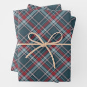 Classic Tartan Kariert Red Aquamarin Green Christm Geschenkpapier Set (Beispiel)