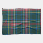 Classic Tartan Karierte INITIALS Preppy Holiday Geschirrtuch (Horizontal)