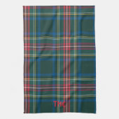 Classic Tartan Karierte INITIALS Preppy Holiday Geschirrtuch (Vertikal)