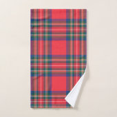 Classic Tartan Karierte Weihnachtsinitials Preppy Badhandtuch Set (Handtuch)