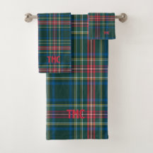 Classic Tartan Karierte Weihnachtsinitials Preppy