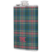 Classic Tartan Karierte Weihnachtsmuster - Initial Flachmann (Links)