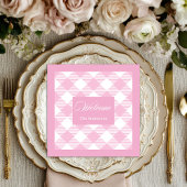 Classic Tartan Napkins Personalized Pink Style Serviette