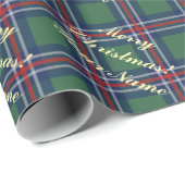 Classic tartan pattern personalized Christmas Geschenkpapier (Rolleneckpunkt)