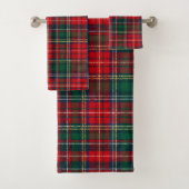 Classic Tartan Plaid Christmas Badhandtuch Set (Insitu)