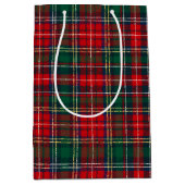 Classic Tartan Plaid Christmas Mittlere Geschenktüte (Vorderseite)