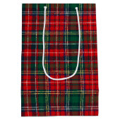 Classic Tartan Plaid Christmas Mittlere Geschenktüte (Rückseite)