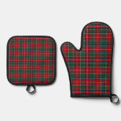 Classic Tartan Plaid Christmas Ofenhandschuh & Topflappen-Set (Vorderseite)