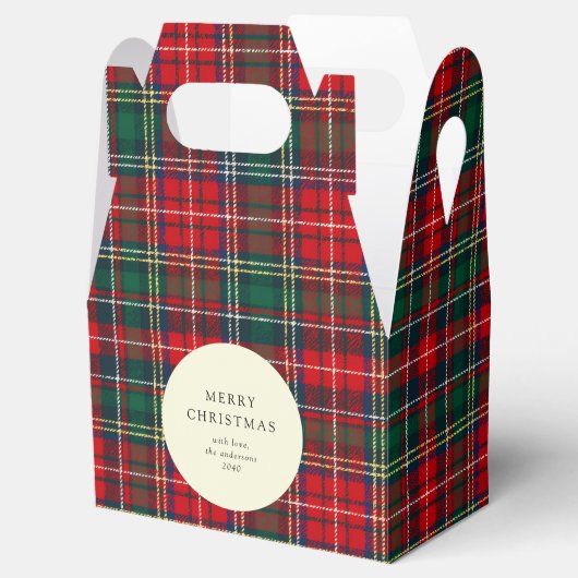 Classic Tartan Plaid Holiday Cookie Geschenkschachtel (Geöffnet)