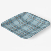 Classic Tartan Plaid Teddy Bear, Baby Boy Shower Pappteller (Gewinkelt)