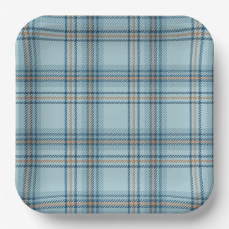 Classic Tartan Plaid Teddy Bear, Baby Boy Shower Pappteller