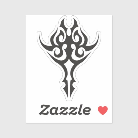 Classic Tattoo Inspired Line Art Design Aufkleber (Blatt)