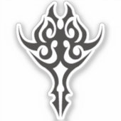 Classic Tattoo Inspired Line Art Design Aufkleber (Vorderseite)