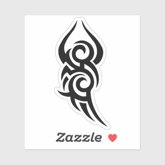 Classic Tattoo Inspired Line Art Design Aufkleber (Blatt)