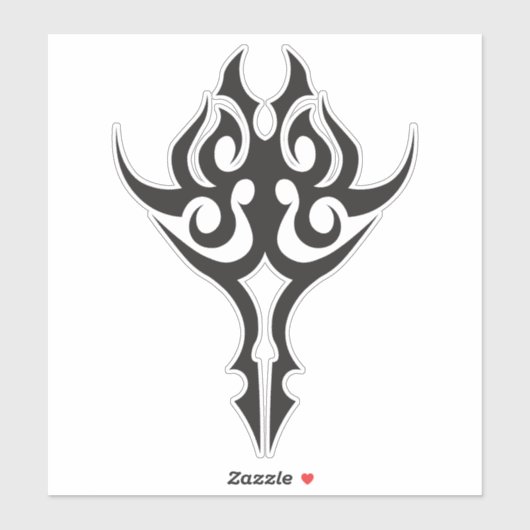 Classic Tattoo Inspired Line Art Design Aufkleber (Blatt)