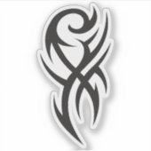 Classic Tattoo Inspired Line Art Design Aufkleber (Vorderseite)