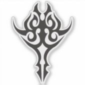 Classic Tattoo Inspired Line Art Design Aufkleber (Vorderseite)