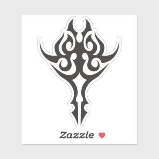 Classic Tattoo Inspired Line Art Design Aufkleber (Blatt)