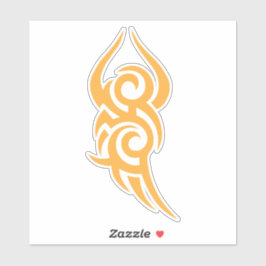 Classic Tattoo Inspired Line Art Design Aufkleber