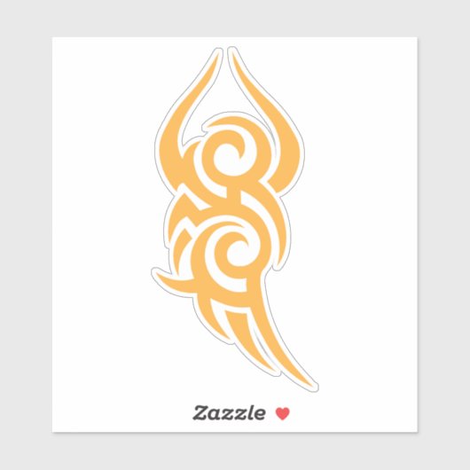 Classic Tattoo Inspired Line Art Design Aufkleber (Blatt)