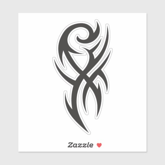 Classic Tattoo Inspired Line Art Design Aufkleber (Blatt)