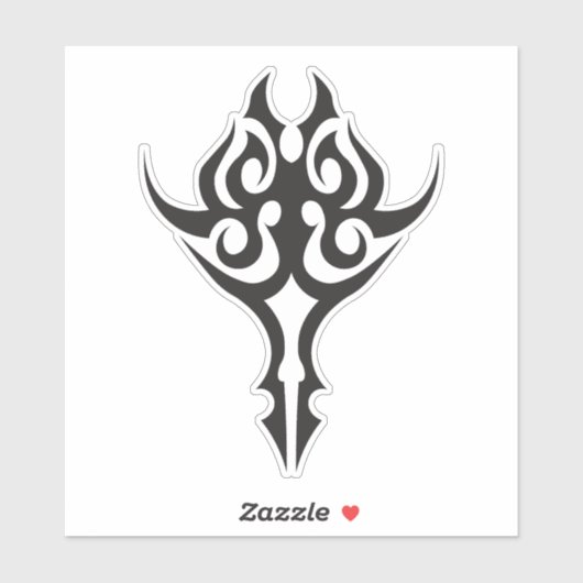 Classic Tattoo Inspired Line Art Design Aufkleber (Blatt)