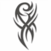 Classic Tattoo Inspired Line Art Design Aufkleber (Vorderseite)