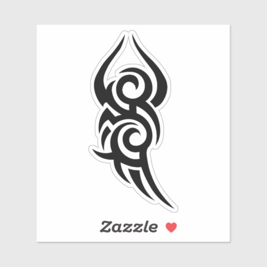 Classic Tattoo Inspired Line Art Design Aufkleber (Blatt)