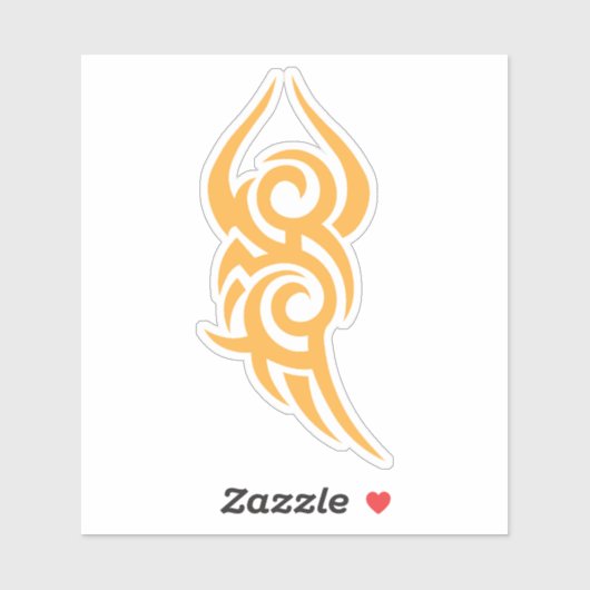 Classic Tattoo Inspired Line Art Design Aufkleber (Blatt)