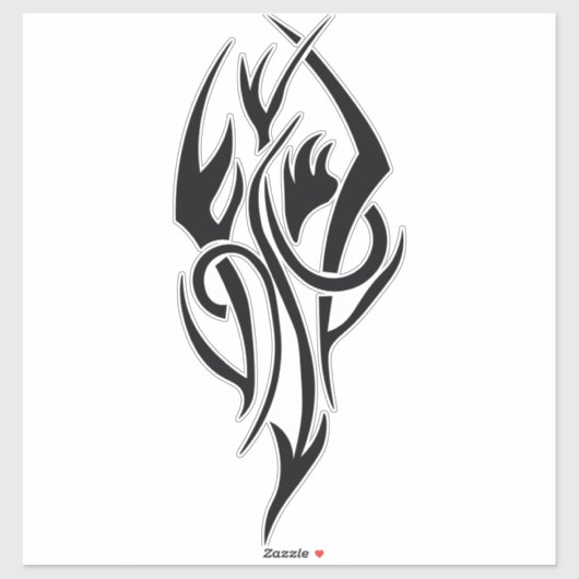 Classic Tattoo Inspired Line Art Design Aufkleber (Blatt)