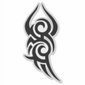 Classic Tattoo Inspired Line Art Design Aufkleber (Vorderseite)