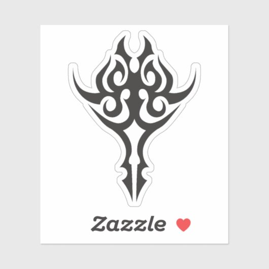 Classic Tattoo Inspired Line Art Design Aufkleber (Blatt)