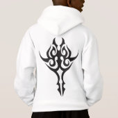 Classic Tattoo Inspired Line Art Design Hoodie (Rückseite)