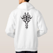 Classic Tattoo Inspired Line Art Design Hoodie (Rückseite)