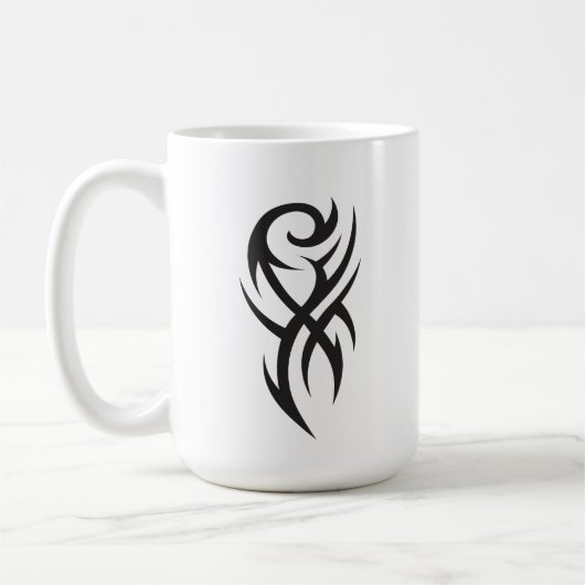 Classic Tattoo Inspired Line Art Design Kaffeetasse (Links)