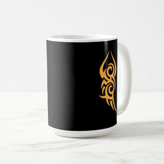 Classic Tattoo Inspired Line Art Design Kaffeetasse (VorderseiteRechts)