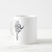 Classic Tattoo Inspired Line Art Design Kaffeetasse (Vorderseite Links)