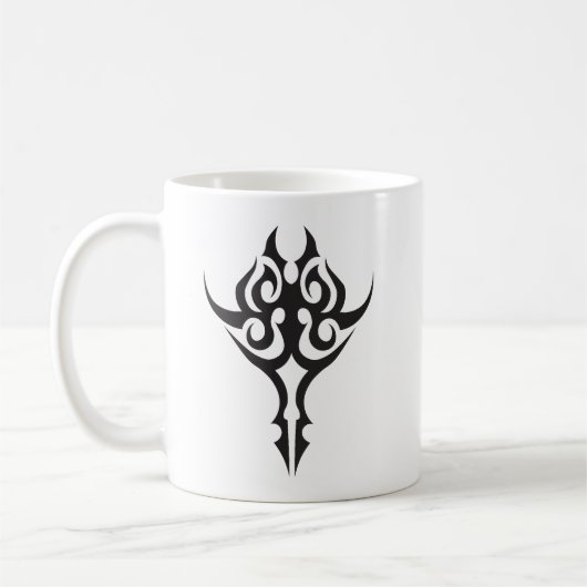 Classic Tattoo Inspired Line Art Design Kaffeetasse (Links)