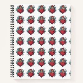Classic Tattoo Notebooks: Heart & Cupid Edition Notizblock