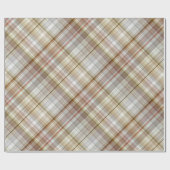 Classic Taupe Beige Brown Gray White Gingham Geschenkpapier (Flach)