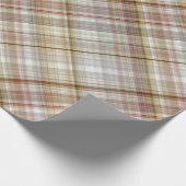 Classic Taupe Beige Brown Gray White Gingham Geschenkpapier (Ecke)