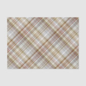 Classic Taupe Beige Brown Gray White Gingham Seidenpapier (Vorderseite)