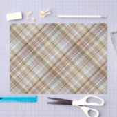 Classic Taupe Beige Brown Gray White Gingham Seidenpapier (Handwerk)
