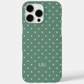 Classic Teal Pink Custom Monogram Polka Dot  Case-Mate iPhone Hülle (Rückseite)