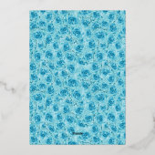 Classic Teal Roses 18th Birthday Debut Silver Folieneinladung (Rückseite)