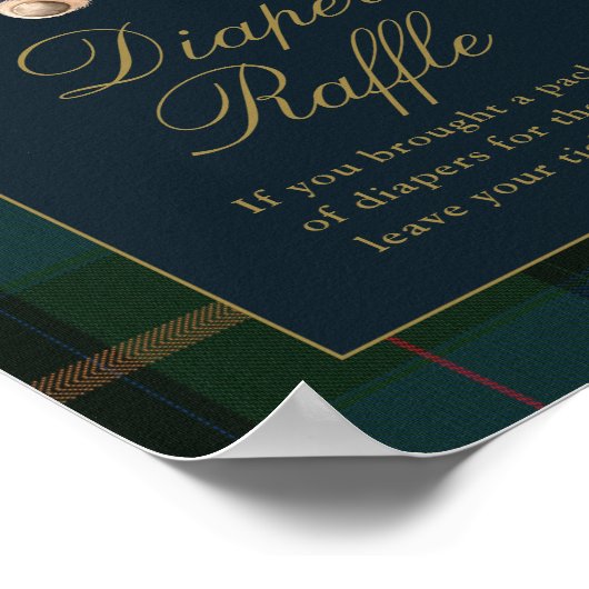 Classic Teddy Bear Dark Green Plaid Cards & Gifts Poster (Ecke)