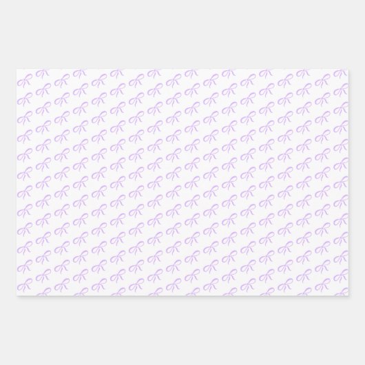 Classic Teddy Bear Lavender Lila Bow Baby Dusche Geschenkpapier Set (Vorderseite 2)