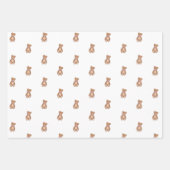 Classic Teddy Bear Lavender Lila Bow Baby Dusche Geschenkpapier Set (Vorderseite)