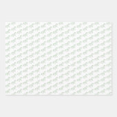 Classic Teddy Bear Sage Green Bow Baby Dusche Geschenkpapier Set (Vorderseite 2)